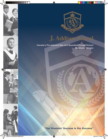 J. Addison School Brochure - English edition