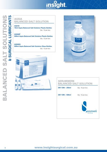 Insight Surgical Product Catalogue - 3rd Edition