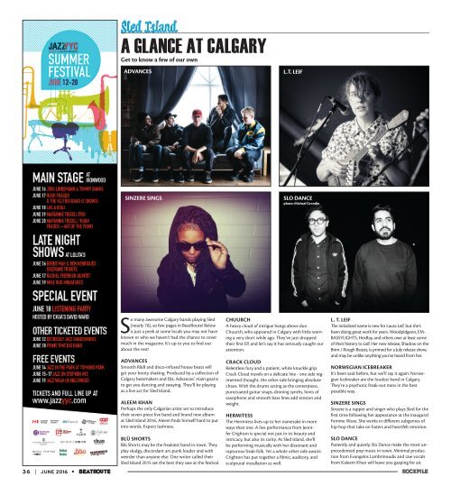 BeatRoute Magazine Alberta print e-edtion - June 2016