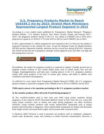 Pregnancy Products Market