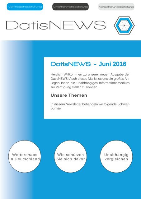 Newsletter Datismann Juni 2016