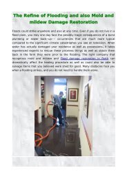 The Refine of Flooding and also Mold and mildew Damage Restoration