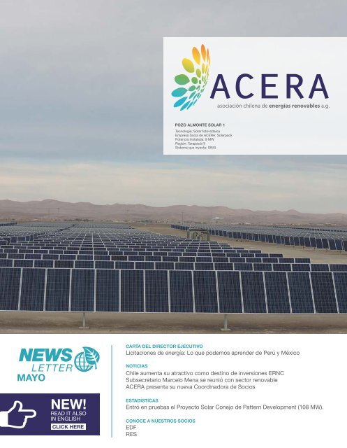 Newsletter ACERA Mayo 2016