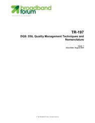 DQS: DSL Quality Management techniques and nomenclature ...