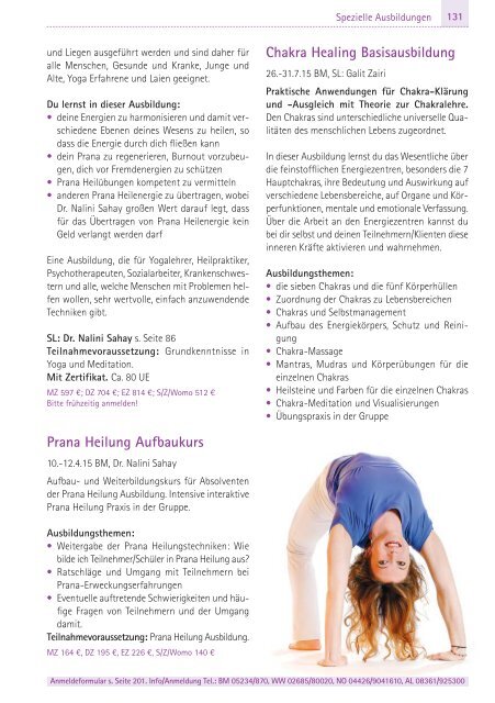»Yoga Aus- und Weiterbildung 2015«