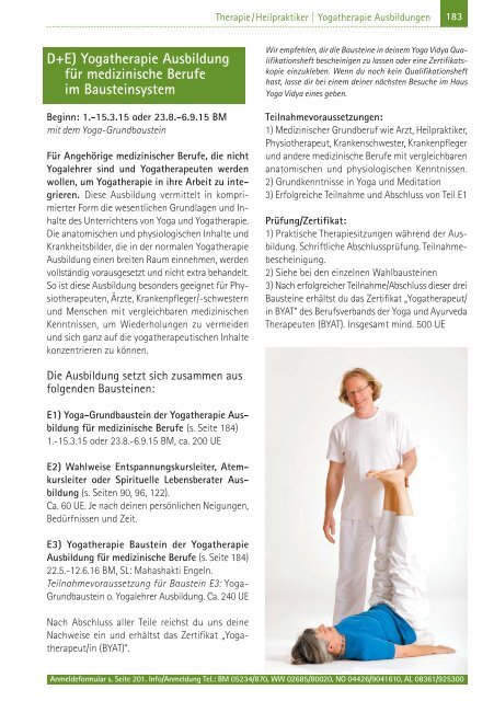 »Yoga Aus- und Weiterbildung 2015«