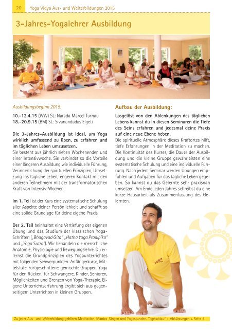 »Yoga Aus- und Weiterbildung 2015«