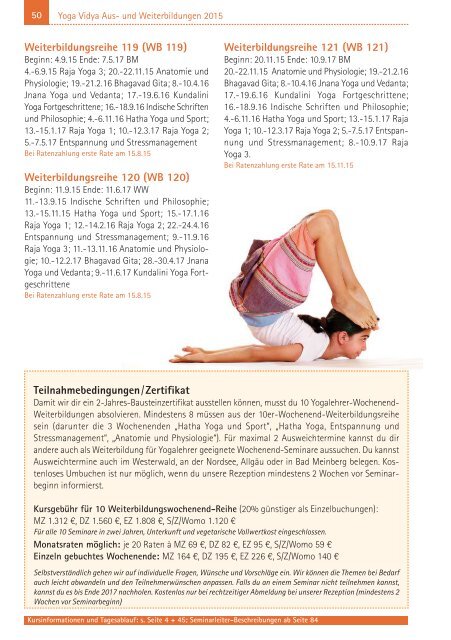 »Yoga Aus- und Weiterbildung 2015«