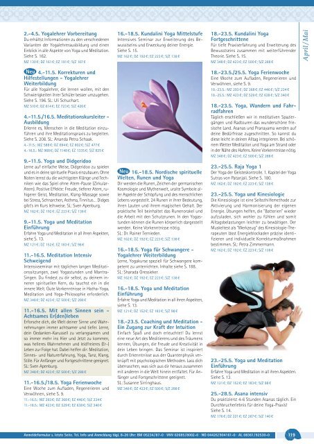 »Yoga Vidya 2014« Katalog