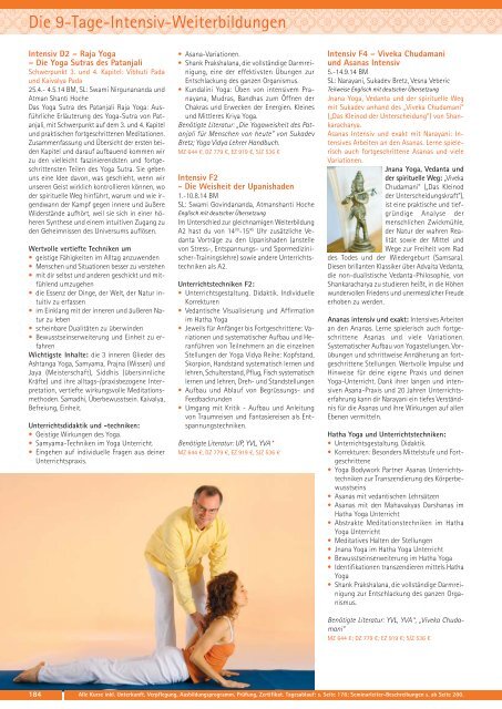 »Yoga Vidya 2014« Katalog