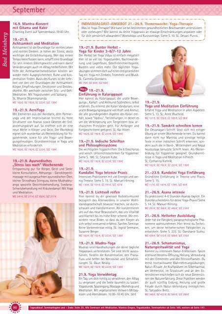 »Yoga Vidya 2014« Katalog