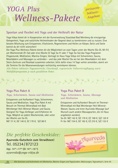 »Ayurveda & Yoga Wellness«