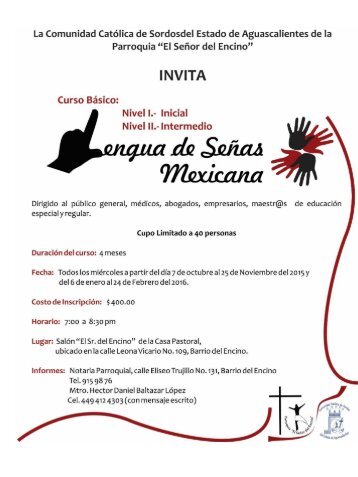 Invitación del curso LSM