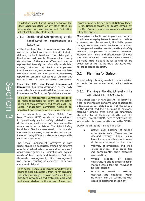 National Disaster Management Guidelines School Safety Policy