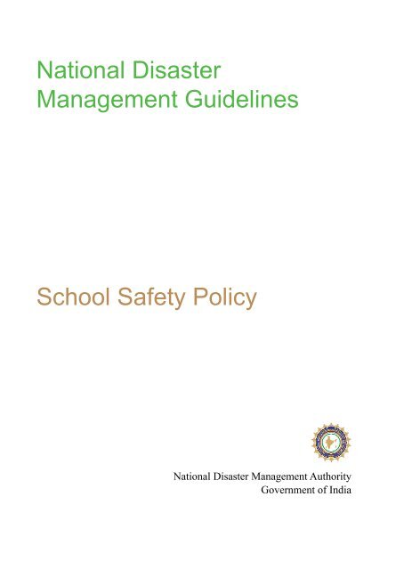 National Disaster Management Guidelines School Safety Policy