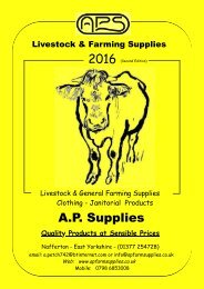 2016 Livestock & Farming Supplies
