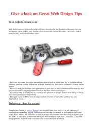 Give a look on Great Web Design Tips