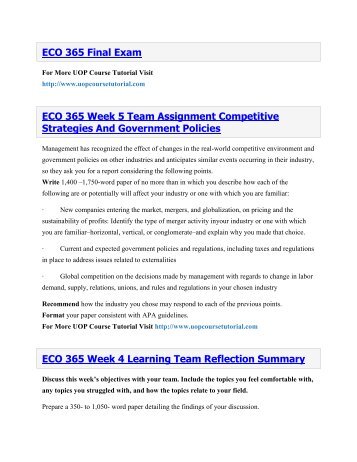 eco 365 mergers and joint ventures View eco 365 week 5 learning team assignment presentations online eco 365 week 4 learning team mergers and joint ventures new - eco 365 week 4 learning team mergers and joint ventures new eco 365 week 4. eco 365 mergers and joint ventures View eco 365 week 5 learning team assignment presentations online eco 365 week 4 learning team mergers and joint ventures new - eco 365 week 4 learning team mergers and joint ventures new eco 365 week 4.
