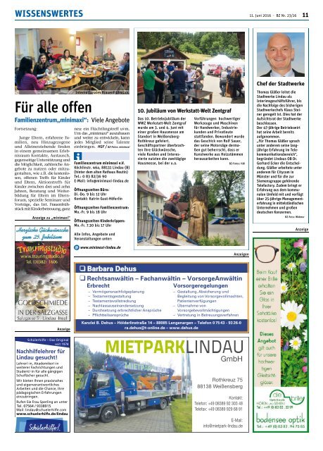 11.06.2016 Lindauer Bürgerzeitung