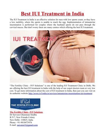 Best IUI Treatment in India