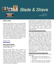 BLADE and SHAVE June 2016 by Bob Hall