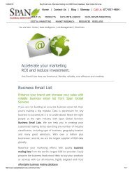 Purchase Tele Verified Business Mailing Lists from Span Global Services