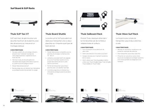 Thule Guide des produits – Accessoires et barres de toit