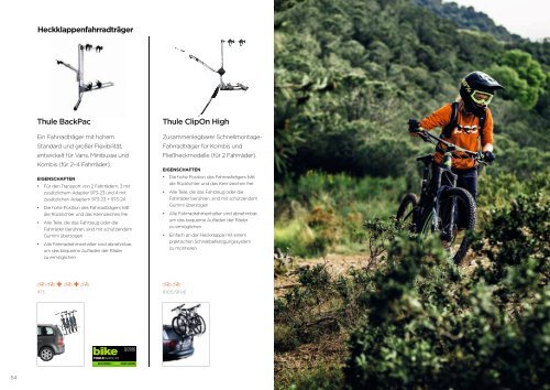 Thule Produktkatalog – Träger und Gepäckträger