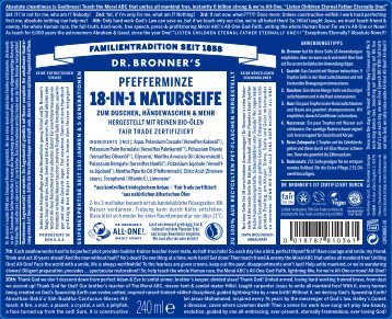 Dr. Bronner’s – Das Etikett