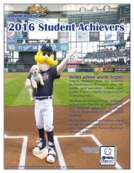 Congratulations to all of the 2013 Student Achievers! 2013 - Brewers