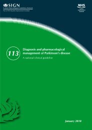 Diagnosis and pharmacological management of Parkinson's - SIGN
