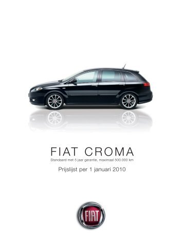 Prijslijst per 1 januari 2010 - Fiat