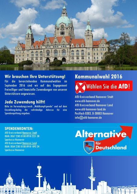 AfD Hannover - Kommunalwahlprogramm 2016
