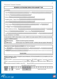 RICHIESTA DI ATTIVAZIONE SERVIZI PER BLUE&MEâ¢ NAV - Fiat