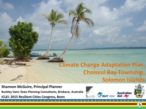 Climate Change Adaptation Plan Choiseul Bay Township Solomon Islands