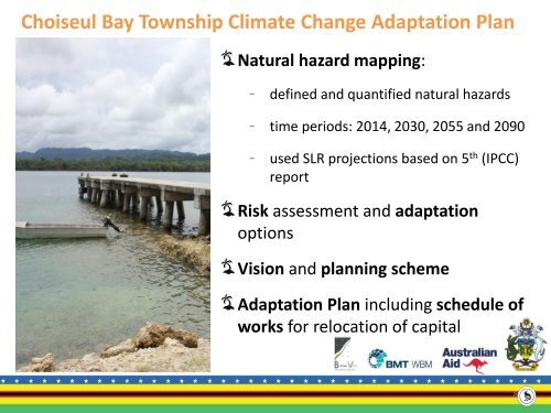 Climate Change Adaptation Plan Choiseul Bay Township Solomon Islands