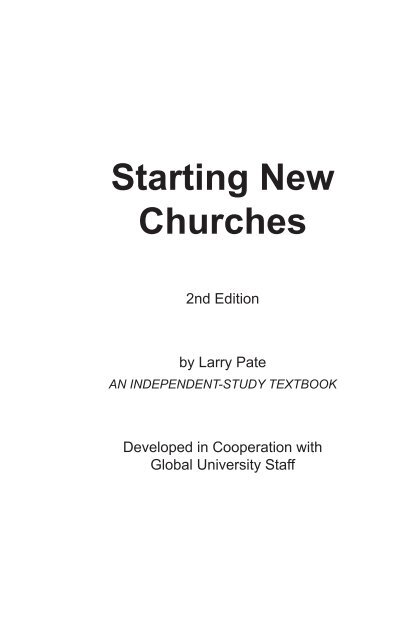Starting New Churches