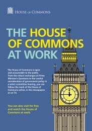 THE HOUSE OF COMMONS AT WORK