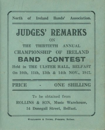 1947 Judges' Remarks NIBA