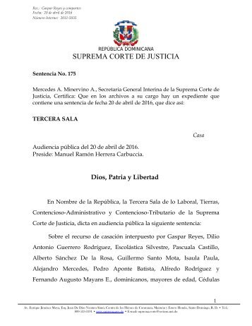 SUPREMA CORTE DE JUSTICIA