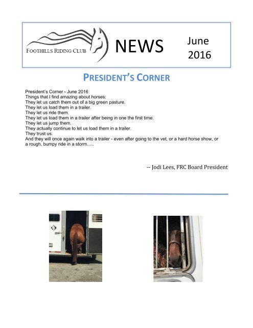 June 2016_FRC_Newsletter