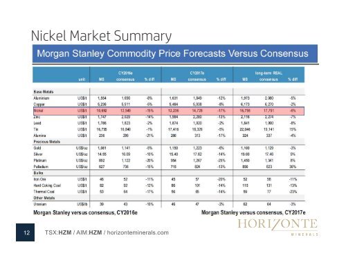 TSX:HZM / AIM:HZM / horizonteminerals.com