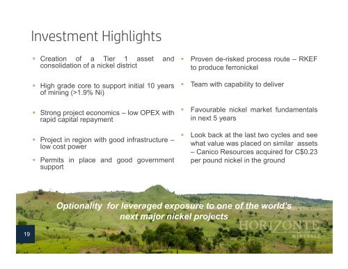 TSX:HZM / AIM:HZM / horizonteminerals.com