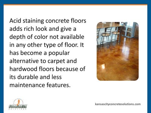 Different Color Options and Patterns for Acid Stained Floors