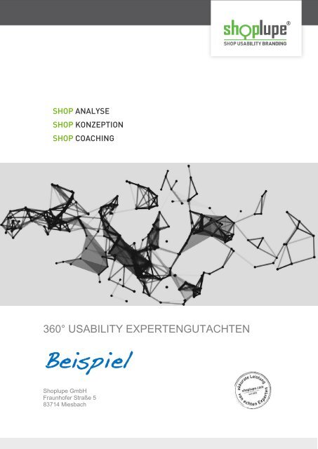 Shoplupe Expertengutachten Beispiel