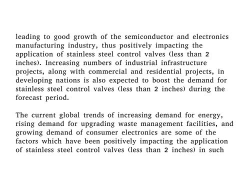 Stainless Steel Control Valves Market Trends, Size, Drivers, Strategies,Products And Competitive Landscape Outlook to 2023