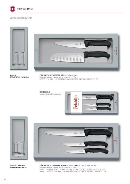 Werbeartikel Victorinox Messerprodukte