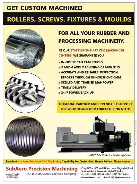 Know Your Supplier - Rubber & Tyre Machinery World June2016 Special
