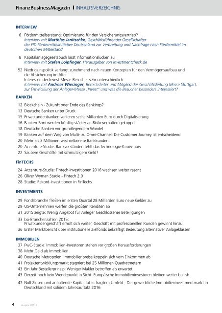 FinanzBusinessMagazin Ausgabe 2-2016