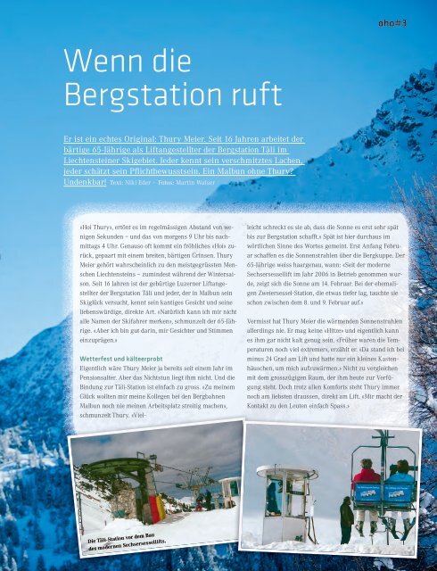 oho #3 - Das Magazin des Fürstentums Liechtenstein